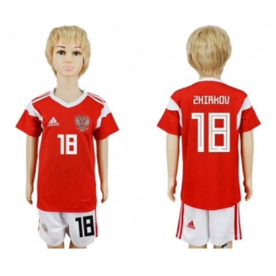 Russia 18 Zhirkov Home Kid Soccer Country Jersey