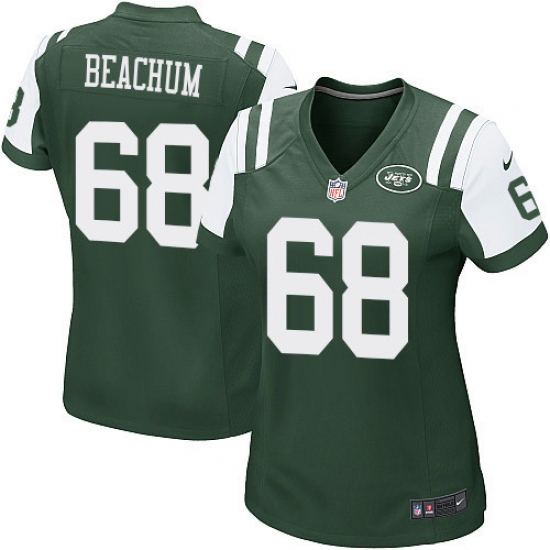 Women's Nike New York Jets 68 Kelvin Beachum Game Green Team Color NFL Jersey