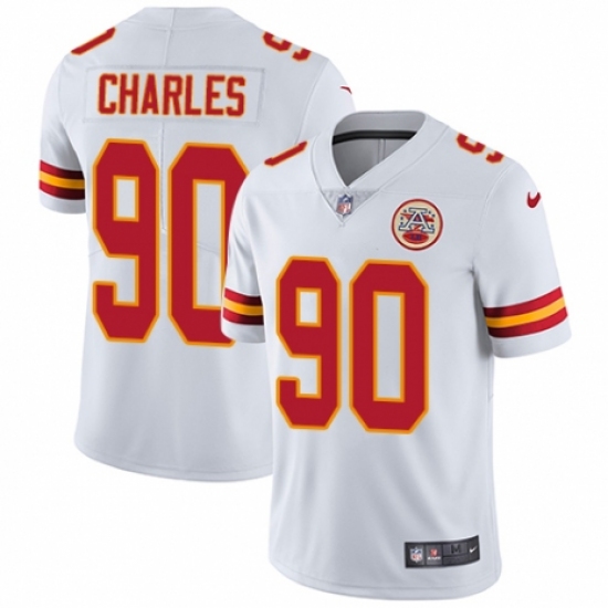 Men's Nike Kansas City Chiefs 90 Stefan Charles White Vapor Untouchable Limited Player NFL Jersey