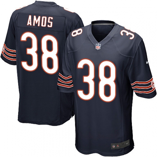 Men's Nike Chicago Bears 38 Adrian Amos Game Navy Blue Team Color NFL Jersey