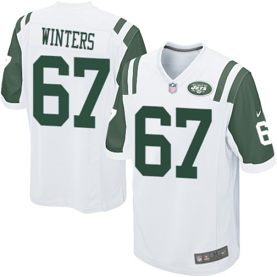 Men's Nike New York Jets 67 Brian Winters Game White NFL Jersey