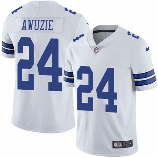 Men's Nike Dallas Cowboys 24 Chidobe Awuzie White Vapor Untouchable Limited Player NFL Jersey