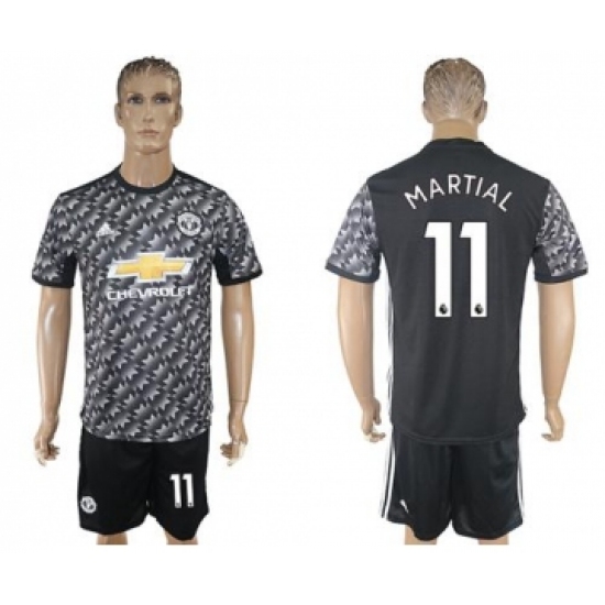 Manchester United 11 Martial Black Soccer Club Jersey