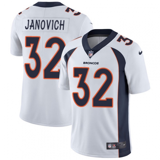 Youth Nike Denver Broncos 32 Andy Janovich White Vapor Untouchable Limited Player NFL Jersey