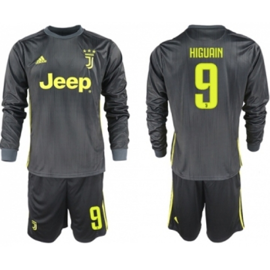 Juventus 9 Higuain Third Long Sleeves Soccer Club Jersey