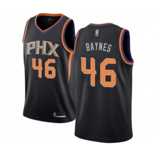 Men's Phoenix Suns 46 Aron Baynes Authentic Black Basketball Jersey Statement Edition