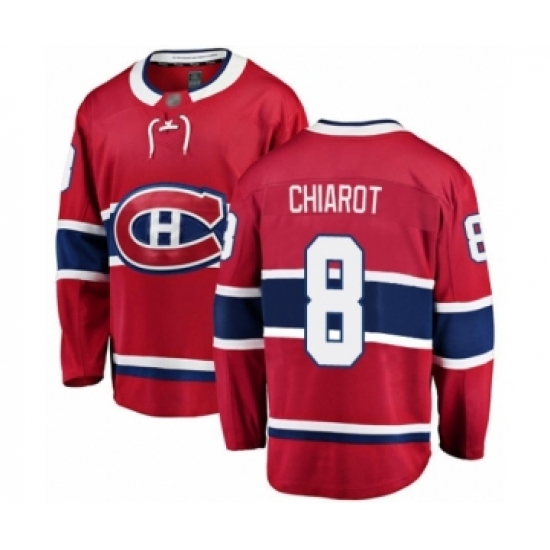 Men's Montreal Canadiens 8 Ben Chiarot Authentic Red Home Fanatics Branded Breakaway Hockey Jersey