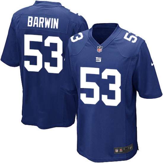 Men's Nike New York Giants 53 Connor Barwin Game Royal Blue Team Color NFL Jersey