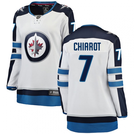 Women's Winnipeg Jets 7 Ben Chiarot Fanatics Branded White Away Breakaway NHL Jersey