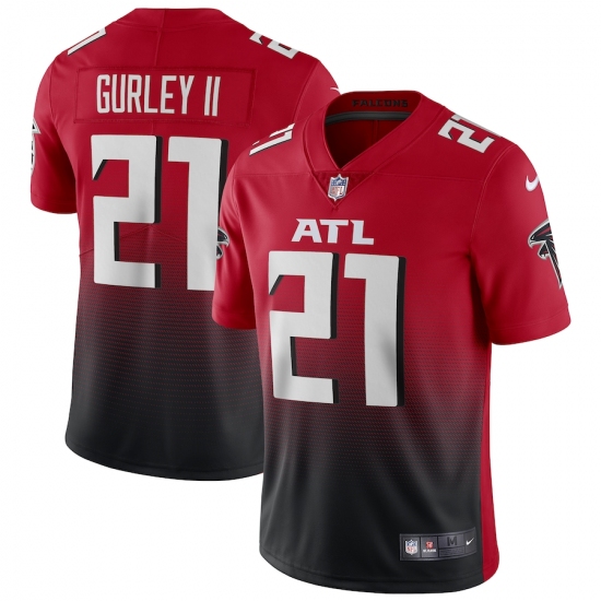 Men's Atlanta Falcons 21 Todd Gurley II Nike Red 2nd Alternate Vapor Limited Jersey