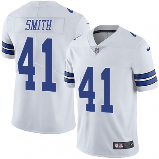 Men's Nike Dallas Cowboys 41 Keith Smith White Vapor Untouchable Limited Player NFL Jersey