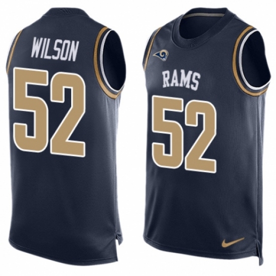 Men's Nike Los Angeles Rams 52 Ramik Wilson Limited Navy Blue Player Name & Number Tank Top NFL Jersey