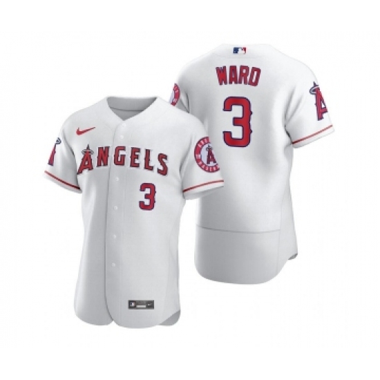 Men's Los Angeles Angels 3 Waylor Ward White Flex Base Stitched Jersey