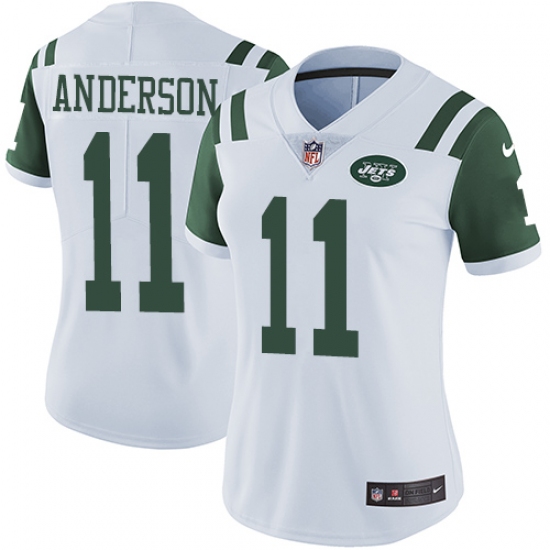 Women's Nike New York Jets 11 Robby Anderson Elite White NFL Jersey