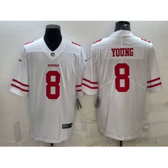 Men's San Francisco 49ers 8 Steve Young White 2017 Vapor Untouchable Stitched NFL Nike Limited Jersey