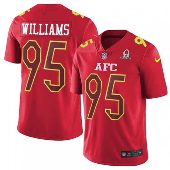 Youth Nike Buffalo Bills 95 Kyle Williams Limited Red 2017 Pro Bowl NFL Jersey