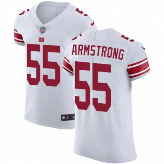 Men's Nike New York Giants 55 Ray-Ray Armstrong White Vapor Untouchable Elite Player NFL Jersey