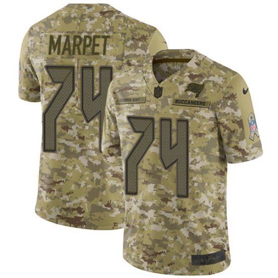 Men's Nike Tampa Bay Buccaneers 74 Ali Marpet Limited Camo 2018 Salute to Service NFL Jersey