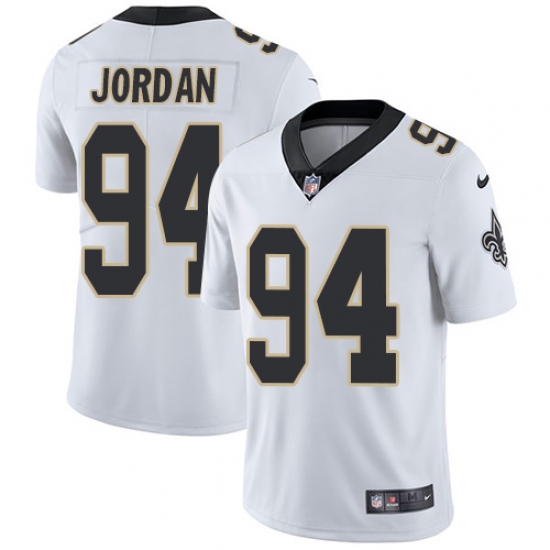 Men's Nike New Orleans Saints 94 Cameron Jordan White Vapor Untouchable Limited Player NFL Jersey