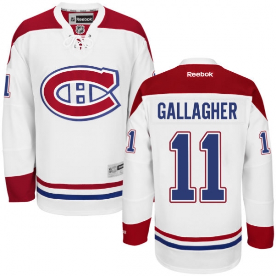 Women's Reebok Montreal Canadiens 11 Brendan Gallagher Authentic White Away NHL Jersey
