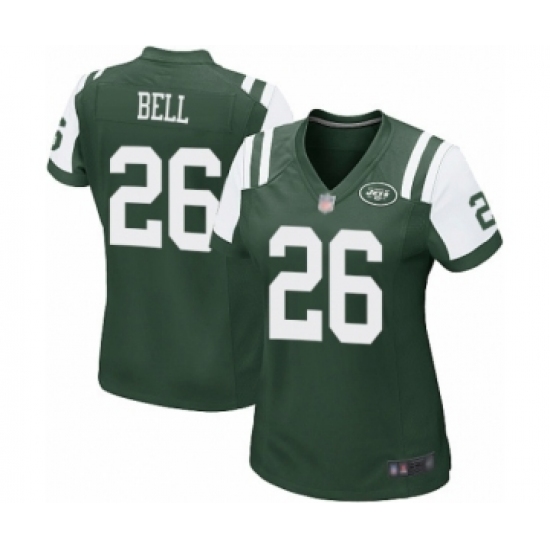 Women's New York Jets 26 Le Veon Bell Game Green Team Color Football Jersey