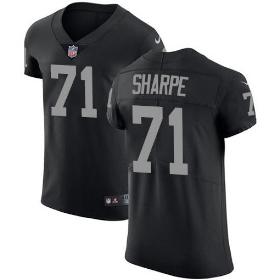 Men's Nike Oakland Raiders 71 David Sharpe Black Team Color Vapor Untouchable Elite Player NFL Jersey
