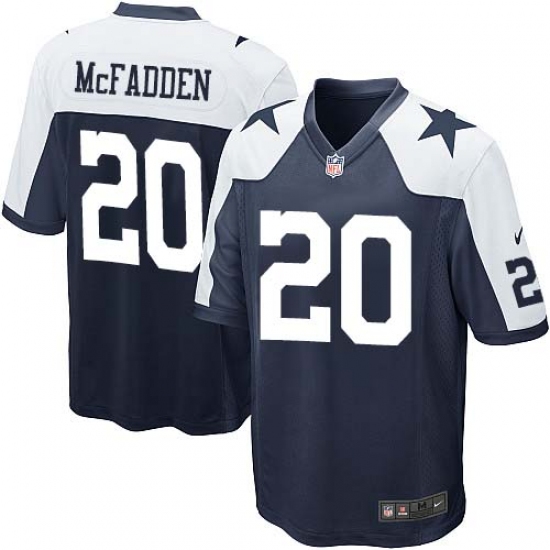 Men's Nike Dallas Cowboys 20 Darren McFadden Game Navy Blue Throwback Alternate NFL Jersey