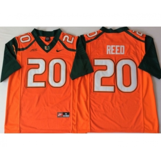 Miami Hurricanes 20 Ed Reed Orange Nike College Football Jersey