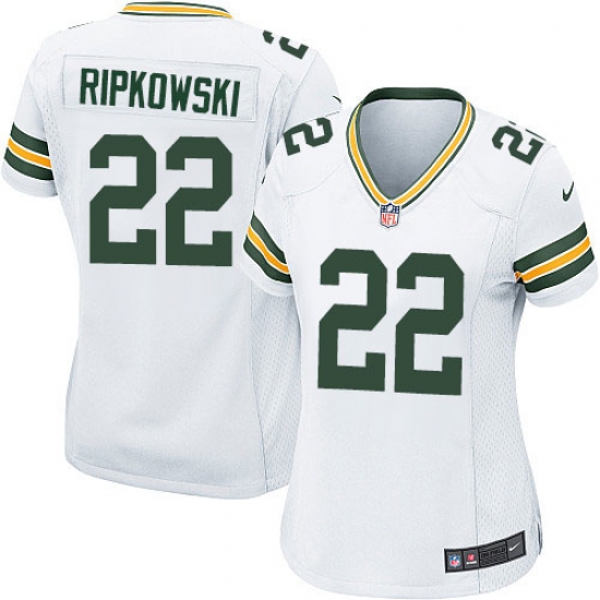 Women's Nike Green Bay Packers 22 Aaron Ripkowski Game White NFL Jersey