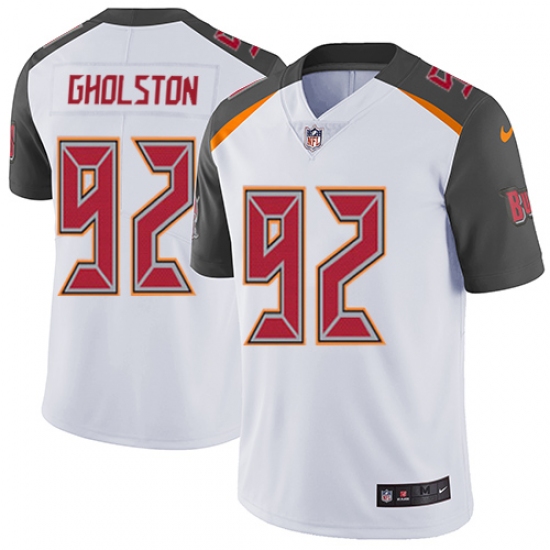 Youth Nike Tampa Bay Buccaneers 92 William Gholston White Vapor Untouchable Limited Player NFL Jersey