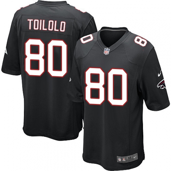 Men's Nike Atlanta Falcons 80 Levine Toilolo Game Black Alternate NFL Jersey