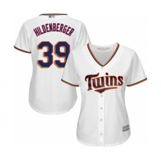 Women's Minnesota Twins 39 Trevor Hildenberger Authentic White Home Cool Base Baseball Player Jersey