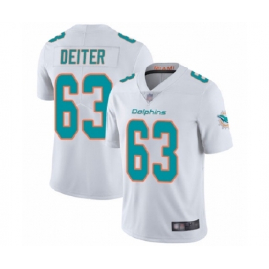 Youth Miami Dolphins 63 Michael Deiter White Vapor Untouchable Limited Player Football Jersey