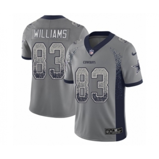 Men's Nike Dallas Cowboys 83 Terrance Williams Limited Gray Rush Drift Fashion NFL Jersey