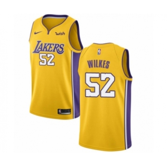 Youth Los Angeles Lakers 52 Jamaal Wilkes Swingman Gold Home Basketball Jersey - Icon Edition
