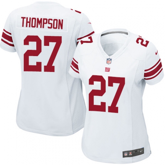Women's Nike New York Giants 27 Darian Thompson Game White NFL Jersey