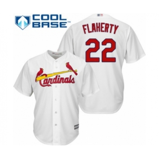 Youth St. Louis Cardinals 22 Jack Flaherty Authentic White Home Cool Base Baseball Player Jersey