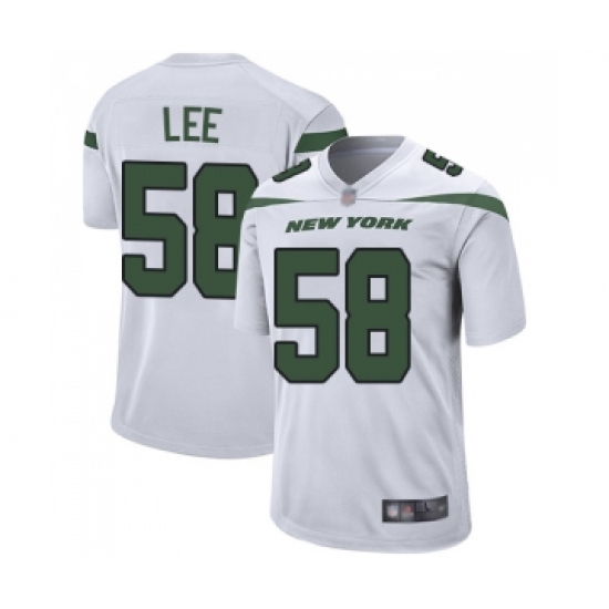 Men's New York Jets 58 Darron Lee Game White Football Jersey