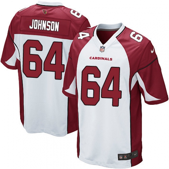 Men's Nike Arizona Cardinals 64 Dorian Johnson Game White NFL Jersey