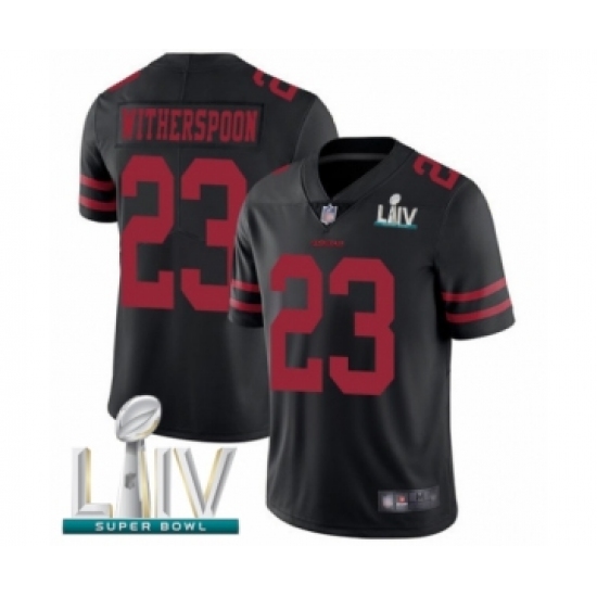 Men's San Francisco 49ers 23 Ahkello Witherspoon Black Alternate Vapor Untouchable Limited Player Super Bowl LIV Bound Football Jersey
