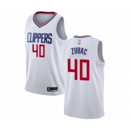 Youth Los Angeles Clippers 40 Ivica Zubac Swingman White Basketball Jersey - Association Edition