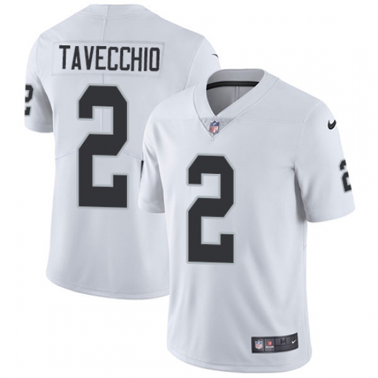 Youth Nike Oakland Raiders 2 Giorgio Tavecchio White Vapor Untouchable Elite Player NFL Jersey