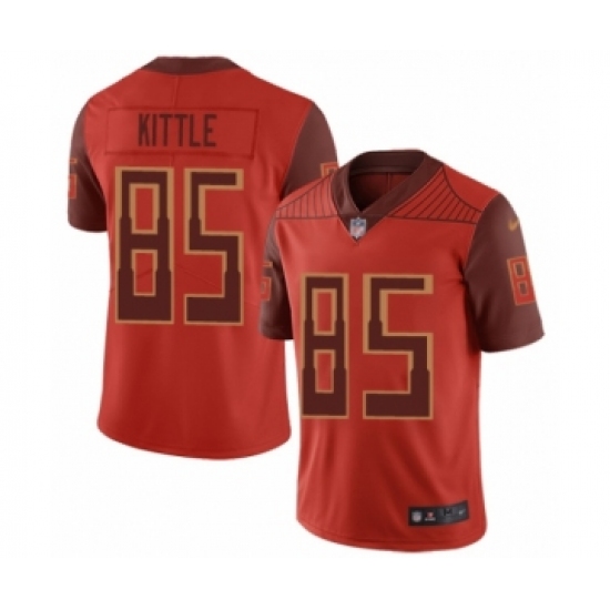 Men's San Francisco 49ers 85 George Kittle Limited Red City Edition Football Jersey