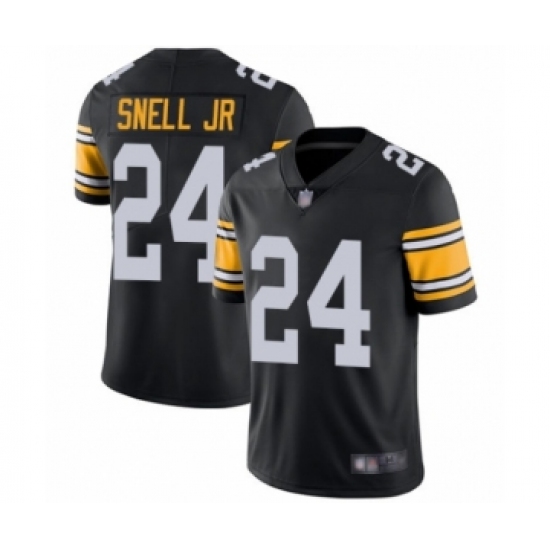 Men's Pittsburgh Steelers 24 Benny Snell Jr. Black Alternate Vapor Untouchable Limited Player Football Jersey