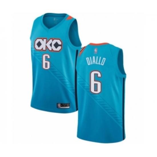 Women's Oklahoma City Thunder 6 Hamidou Diallo Swingman Turquoise Basketball Jersey - City Edition
