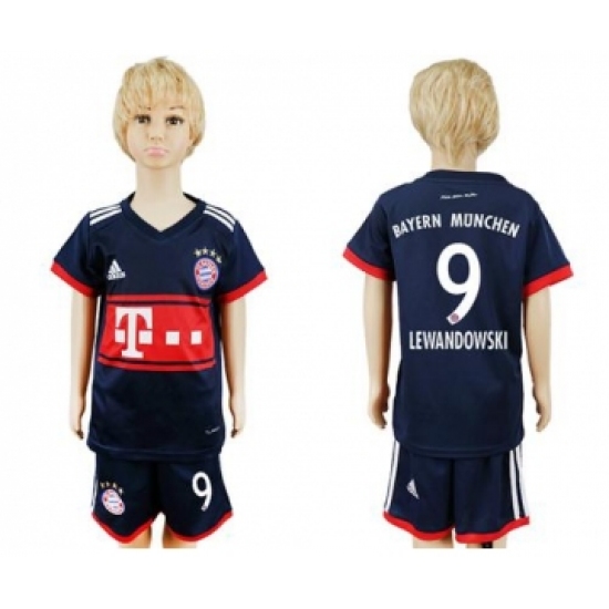 Bayern Munchen 9 Lewandowski Away Kid Soccer Club Jersey