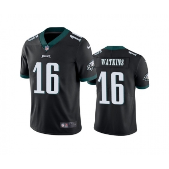 Men's Philadelphia Eagles 16 Quez Watkins 2022 Black Vapor Untouchable Limited Stitched Jersey