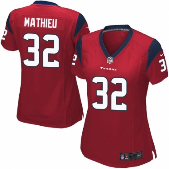 Women's Nike Houston Texans 32 Tyrann Mathieu Game Red Alternate NFL Jersey