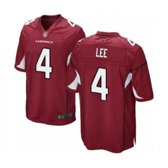 Men's Arizona Cardinals 4 Andy Lee Game Red Team Color Football Jersey