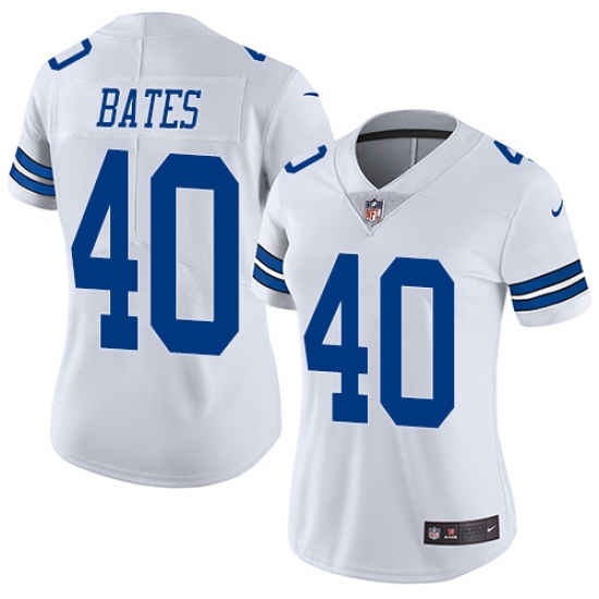 Women's Nike Dallas Cowboys 40 Bill Bates White Vapor Untouchable Limited Player NFL Jersey